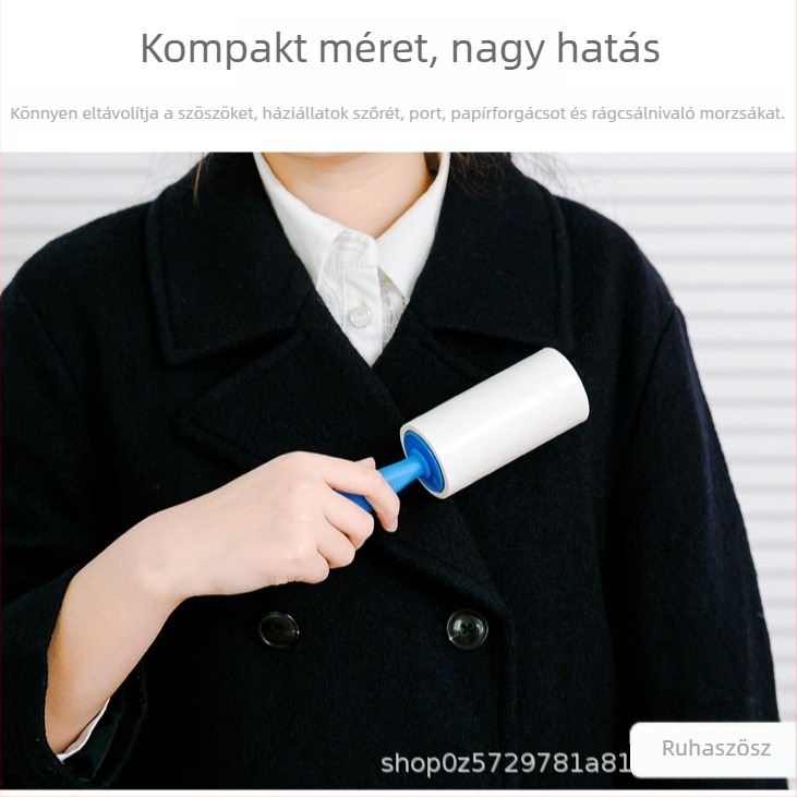 Szöszmentesítő görgő cserélhető maggal és ragadós papírral