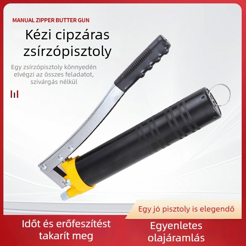 Ipari kézi zsírpisztoly, magas nyomású, önszívó, kétműködésű dugattyú, munkaerő-megtakarítás