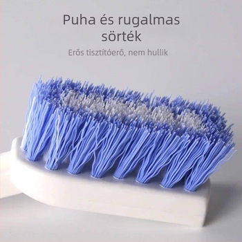 Camellia műanyag általános cipőecset, hosszú nyéllel, cipőtisztításhoz, sarok- és falrés tisztítására, kemény szálú