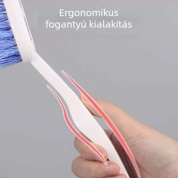 Camellia műanyag általános cipőecset, hosszú nyéllel, cipőtisztításhoz, sarok- és falrés tisztítására, kemény szálú