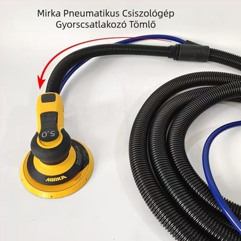 MIRKA három az egyben pneumatikus tömlőcsiszoló, gyorscsatlakozós bemenettel 28×40 mm