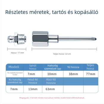 Tűtípusú injekciós fúvóka zsírpisztolyhoz - magas nyomású injekciós tű, mechanikus fogaskerék-tű, hosszabbított zsírfúvóka, zsírpisztoly-kiegészítők