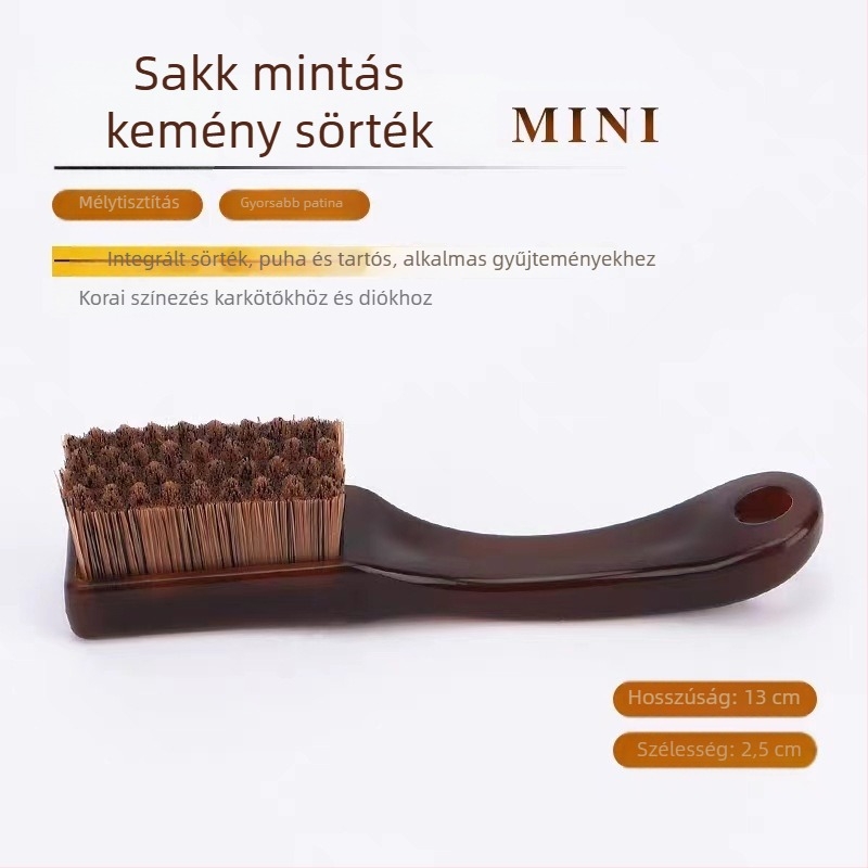 Mini tisztító ecset puha sörtékkel, háztartási használatra, nano polírozás és patinázott felület kiemelése