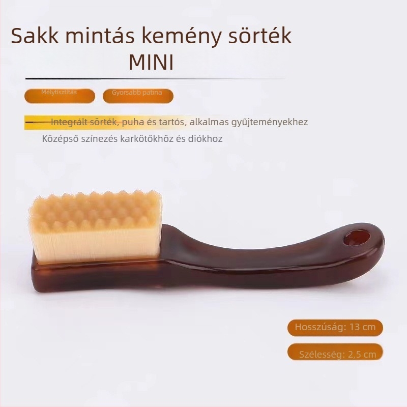 Mini tisztító ecset puha sörtékkel, háztartási használatra, nano polírozás és patinázott felület kiemelése