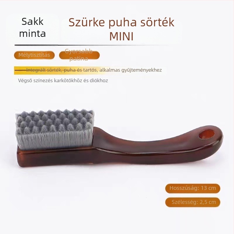 Mini tisztító ecset puha sörtékkel, háztartási használatra, nano polírozás és patinázott felület kiemelése