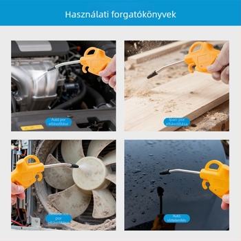 Magasnyomású porfújó pisztoly és pneumatikus tisztítóeszköz