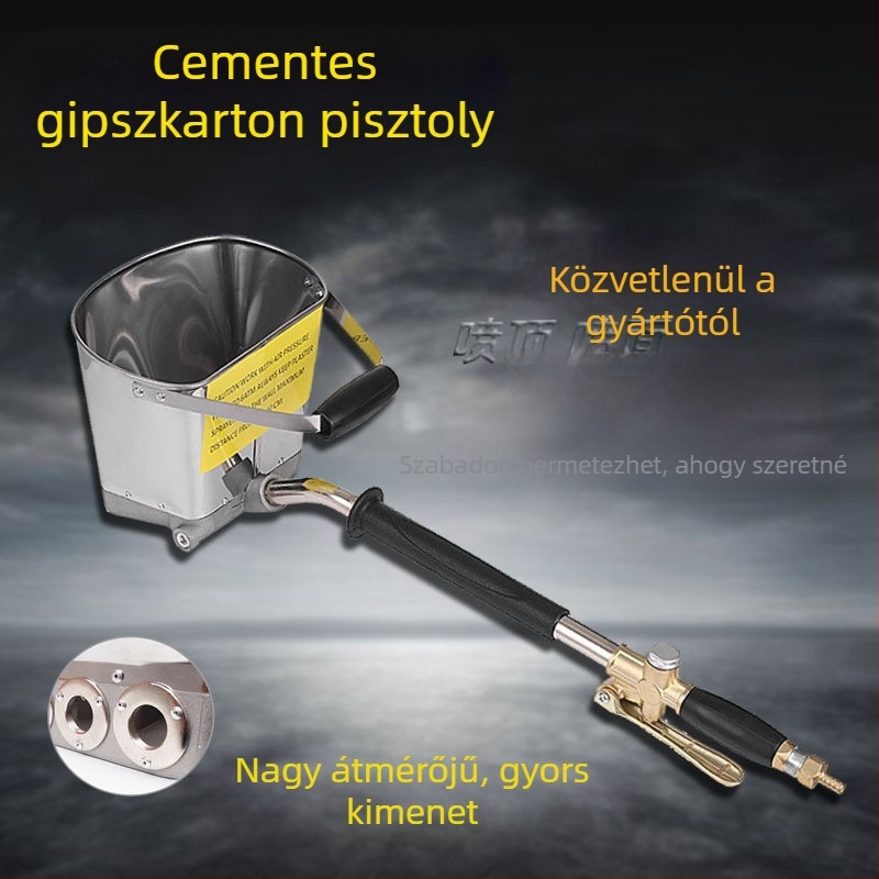 Automata cementhabarcs permetezőpisztoly belső és külső falakhoz