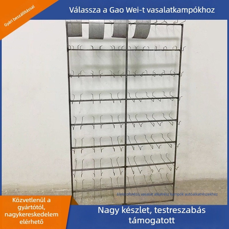 Elektrokrómozott akasztók és fémből készült horogok elektrofózisos bevonathoz – kis hardver alkatrészek