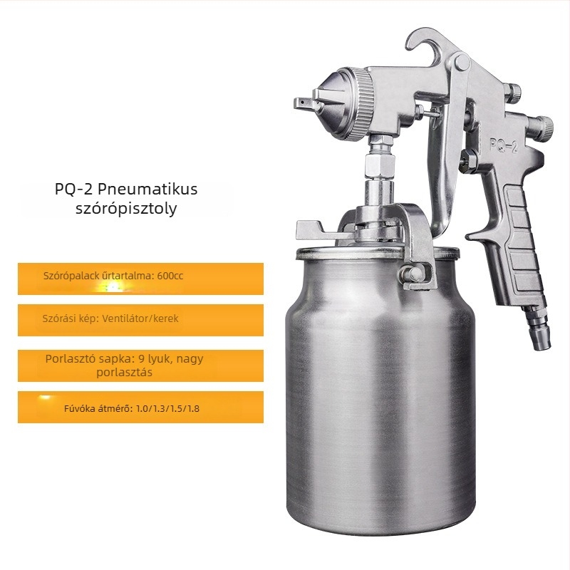 Pneumatikus spray pisztoly, kompakt permetező, latexfesték, nagy atomizáció, bútorok, autófestés és falak