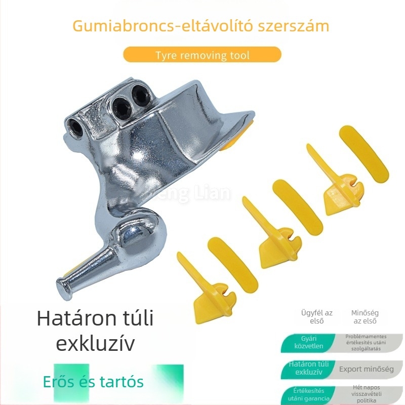 Gumiabroncs-eltávolító készlet 28 mm-es fejjel és három védőpad készlettel a csapágyak demontálásához autójavításhoz.