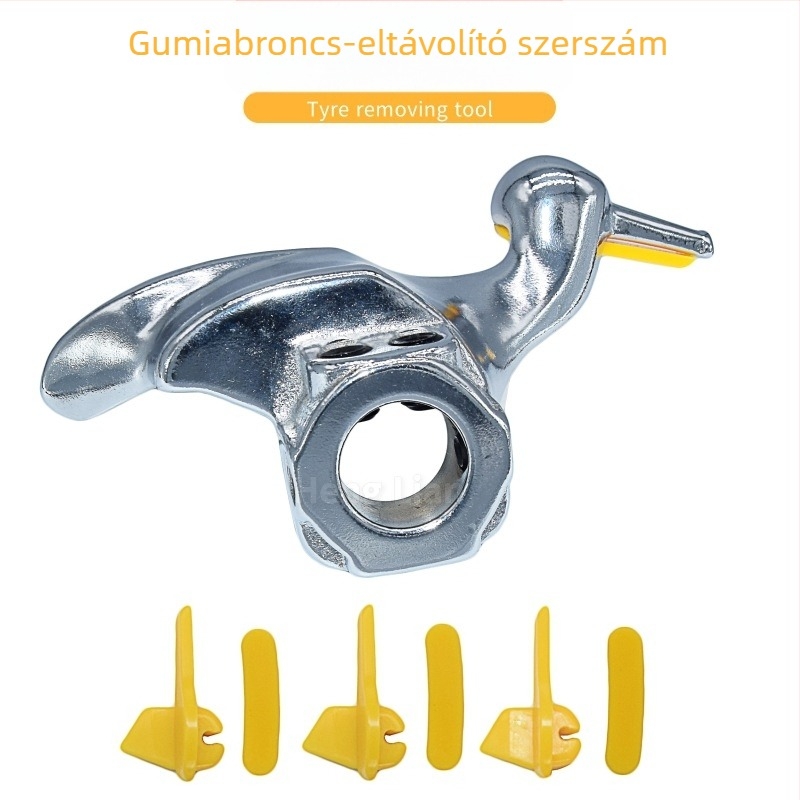 Gumiabroncs-eltávolító készlet 28 mm-es fejjel és három védőpad készlettel a csapágyak demontálásához autójavításhoz.