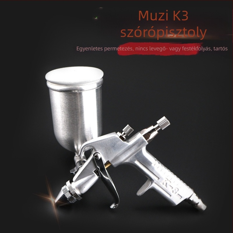 Muzi K3 pneumatikus festékszóró, gravitációs betáplálás, strapabíró, 0,5 mm fúvóka