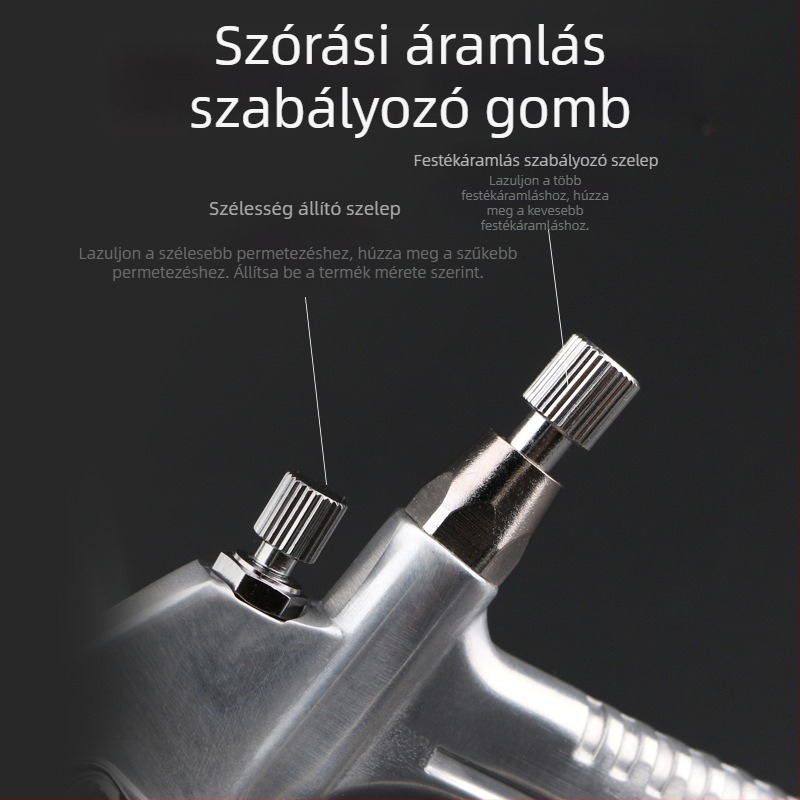 Muzi K3 pneumatikus festékszóró, gravitációs betáplálás, strapabíró, 0,5 mm fúvóka