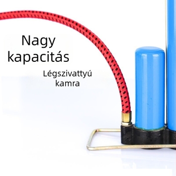 Kézi gumiabroncspumpa csővel és szelepvégzőkkel