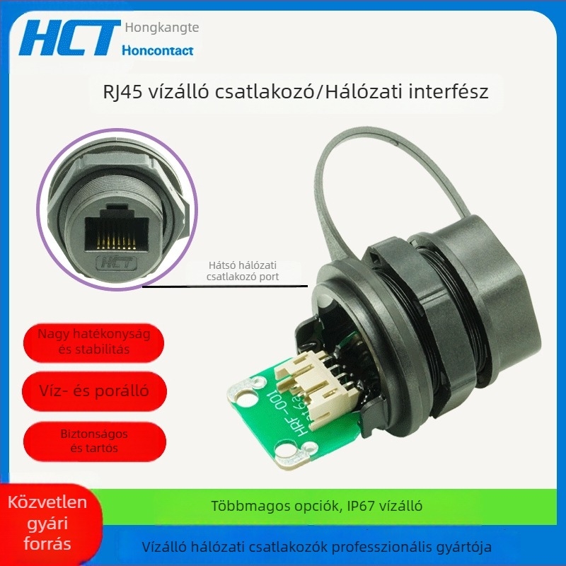 RJ45 kültéri Cat6 Ethernet-kábelhosszabbító por- és vízálló csatlakozó