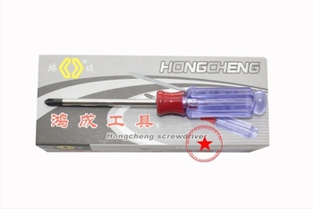 Hongcheng Phillips- és lapos fej csavarhúzó készlet, 75 mm, mágneses, izolált, vanádium acél