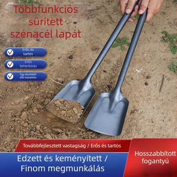 Extra vastag tűzlapát otthoni használatra, nagy hőállóságú, vastított lapát hagyományos konyhákhoz és széntüzelésű kályhákhoz