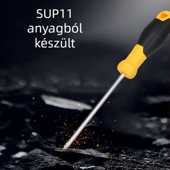 Ipari minőségű mágneses csavarhúzó készlet Phillips és lapos fejű, Cr-V acélból