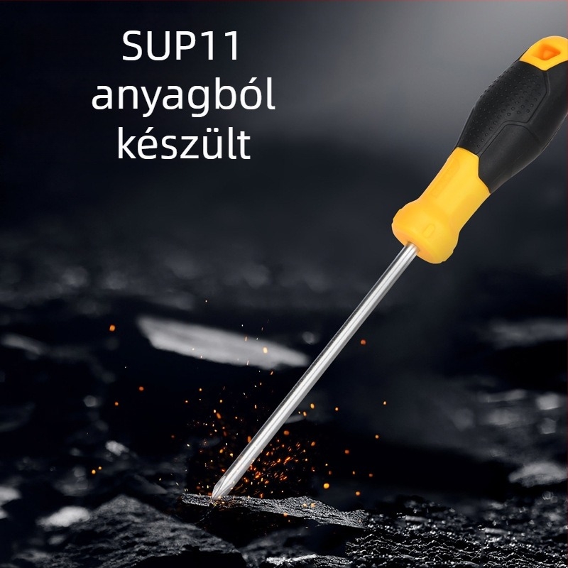 Ipari minőségű mágneses csavarhúzó készlet Phillips és lapos fejű, Cr-V acélból