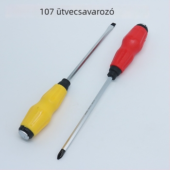 Lapos és kereszthorny csavarhúzó forgó mechanizmussal, cserélhető bitekkel, 2 és 3 és 4 hüvelyk hosszúságú; mágneses vég és szigetelt szénacél