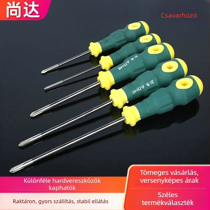 Különböző méretű csavarhúzó készlet: 3\", 4\", 5\", 6\" Philips fej és lapos fej