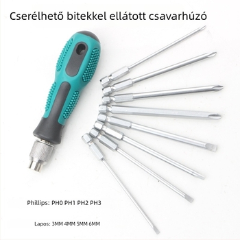 9 részes multifunkcionális csavarhúzó készlet PH2 keresztfejjel háztartási használatra