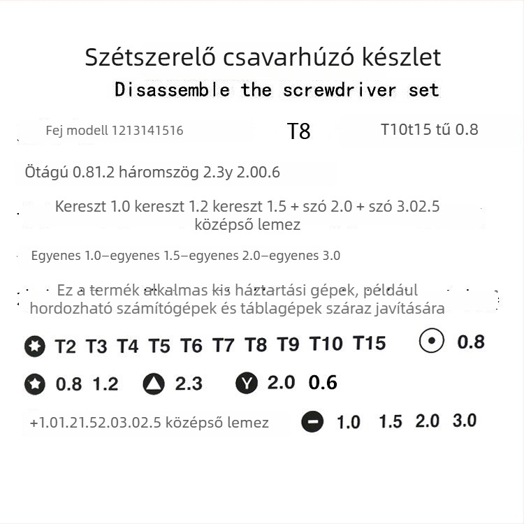 25–az–1 multifunkciós szerszámkészlet javításhoz és szétszereléshez – mobiltelefonok, szemüvegek, laptopok és más eszközök, izolált chromium-vanádium acél