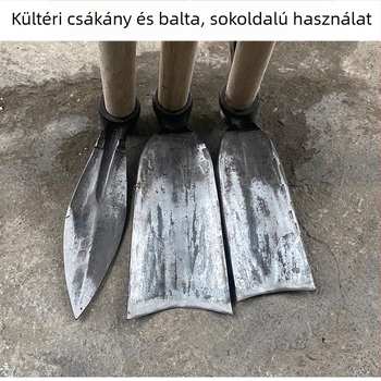 Többfunkciós kerti eszköz ásáshoz, kapáláshoz, faragáshoz, talaj fellazításához, bambusz-gyökérzetek kiásásához, zöldségek ültetéséhez, horgászathoz és cordyceps gyűjtéséhez.