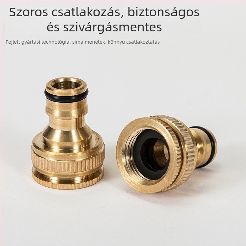 Réz 1/2 in és 3/4 in nipple típusú csaptelecsatlakozók, belső menet, blisteres csomagolás