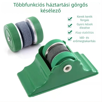 Háztartási késélező talppal, kézi, kétoldalas jáde élező kő