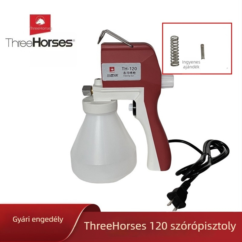 Three Horses TH-120 Elektromos textilfolteltávolító spraypisztoly ruházathoz, magasnyomású vízsugár