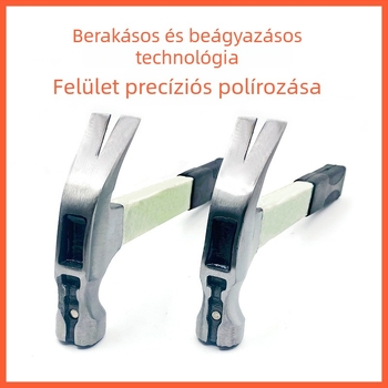 Csúszásmentes karmás kalapács izolált fenolos nyelekkel, 0,5 kg, szögkihúzó
