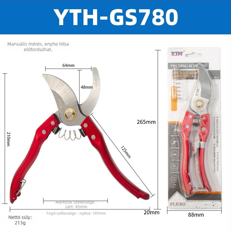 YTH-GS780 Kertészeti metszőolló SK5, Gyümölcsfa metszőolló, otthoni használatra