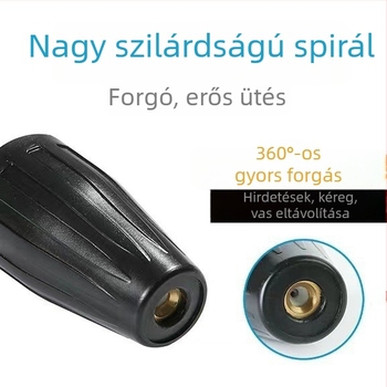 Magasnyomású vízpisztoly forgó fejű, kerámiamaggal és sárgarézzel, lotus szórófej a felületek tisztításához
