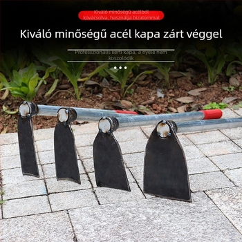 Kovácsolt virágágyás kapa, teljes acél szerkezet, 50 cm hosszú, fák gyökereihez