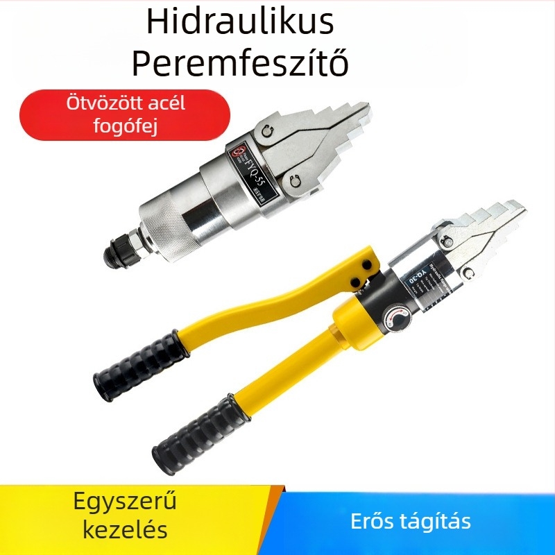 Hidraulikus flanx-expander ötvözött acél fejjel és csúszásmentes markolattal a könnyű tágításhoz