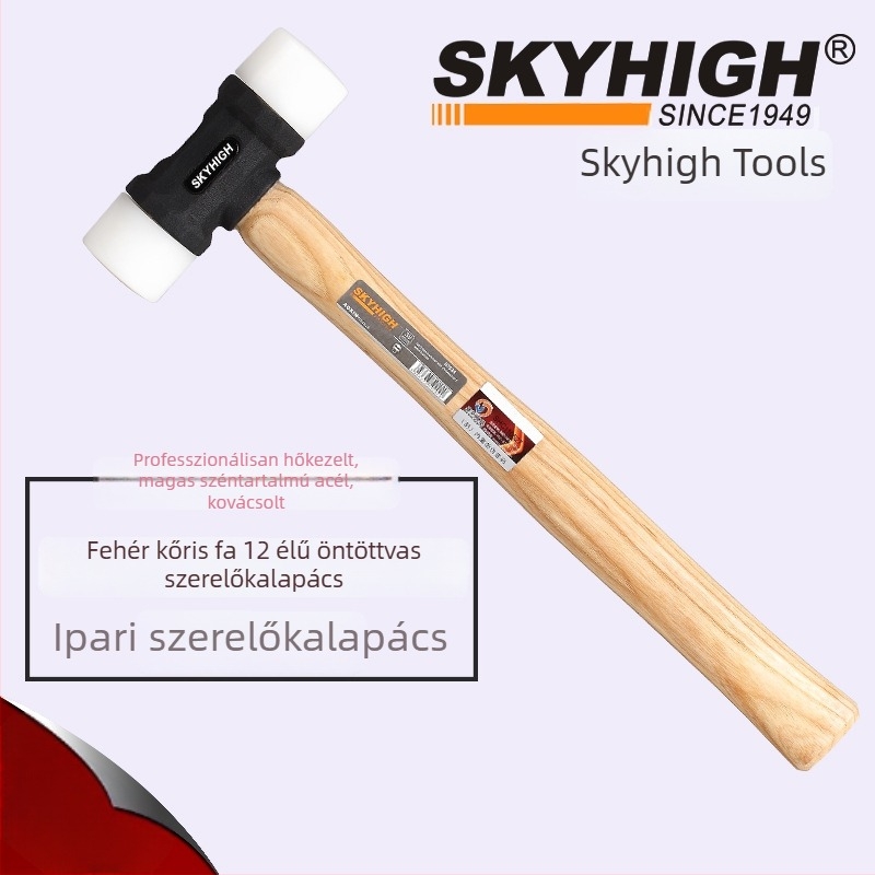 Valódi AUS-NZ eszköz: öntöttvas szerelőkalapács 12 oldalú fejjel, fa nyéllel, 330 mm hosszú, 0,4 kg, fej 32 mm, robbanásbiztos és ütésálló
