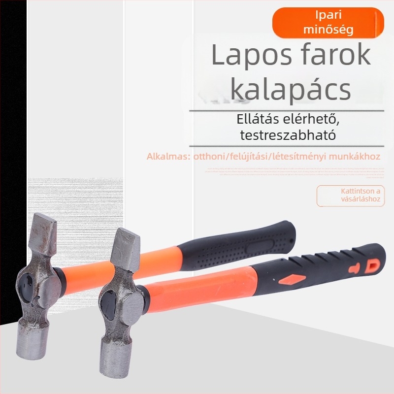 Műanyag bevonatú fogantyújú lapos fejű kalapács, geológiai kalapács vizsgálatra és rozsda eltávolítására, duckbill kalapács