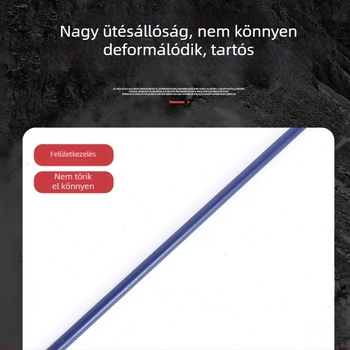 Railway claw crowbar nail puller, hexagonális pry bar faipari és ipari felhasználásra, 1,5 m hosszú, kék, kerek és sík véggel