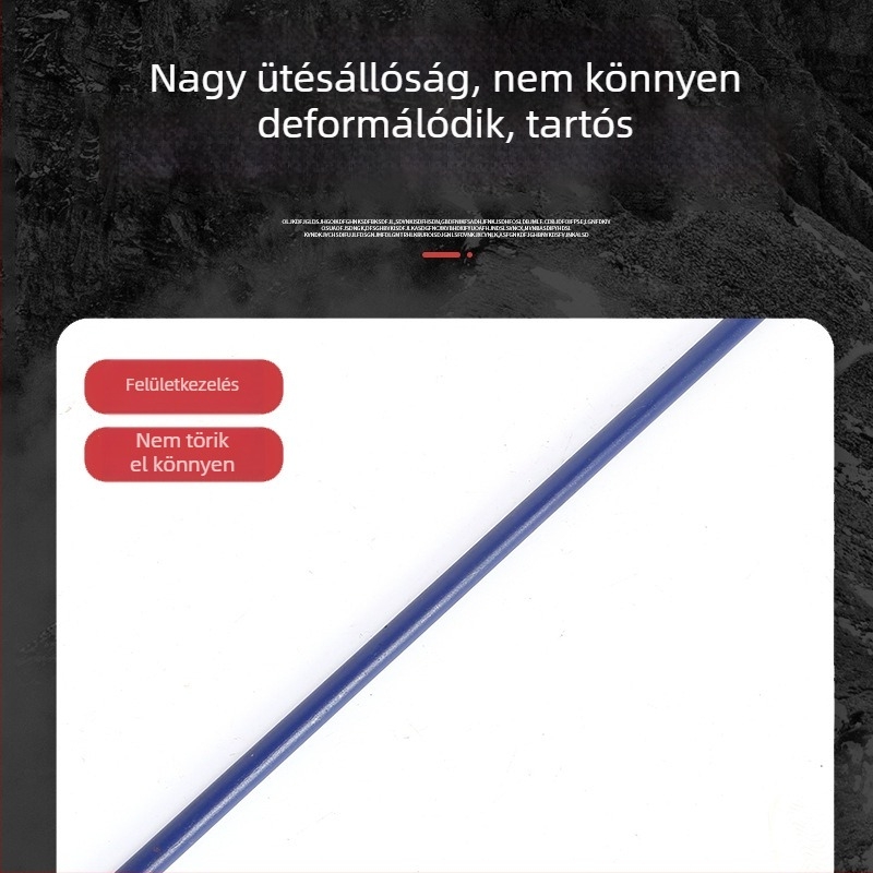 Railway claw crowbar nail puller, hexagonális pry bar faipari és ipari felhasználásra, 1,5 m hosszú, kék, kerek és sík véggel