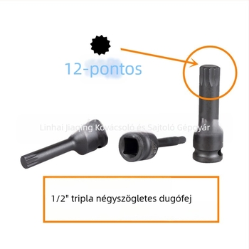 1/2 hüvelykes CR-MO pneumatikus hatszögletű alátétkészlet, H-, M- és T-típusok