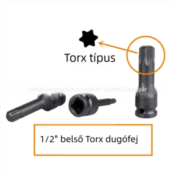 1/2 hüvelykes CR-MO pneumatikus hatszögletű alátétkészlet, H-, M- és T-típusok