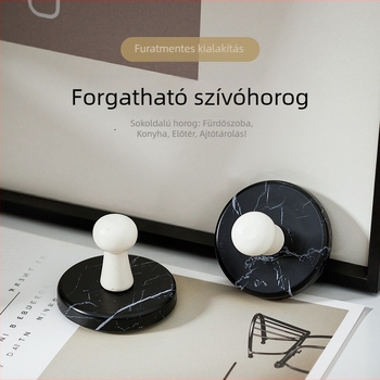 Forgó vákuumos fa akasztó, fúrás nélküli falra szerelhető, erős tapadással, előszoba és fürdőszoba számára