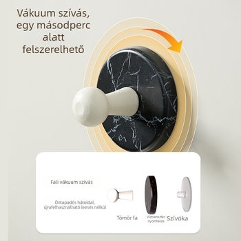 Forgó vákuumos fa akasztó, fúrás nélküli falra szerelhető, erős tapadással, előszoba és fürdőszoba számára