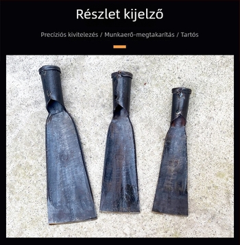 Kézzel kovácsolt, megvastagított kerti ásó, amely a fák gyökereinek ásására, gödrök készítésére szolgál; Luoyang-stílusú ásó, oszlopokhoz lyukasztáshoz és bambusz hajtások ásásához