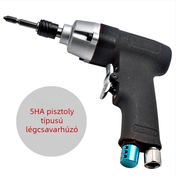 Pisztoly formájú pneumatikus csavarhúzó, teljesen automata, ipari szintű, állítható sebesség, gyors csavarozás és lazítás
