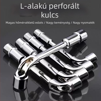 L alakú dugókulcs, 6–19 mm hex, magas széntartalmú acél, elektroplattolt felület
