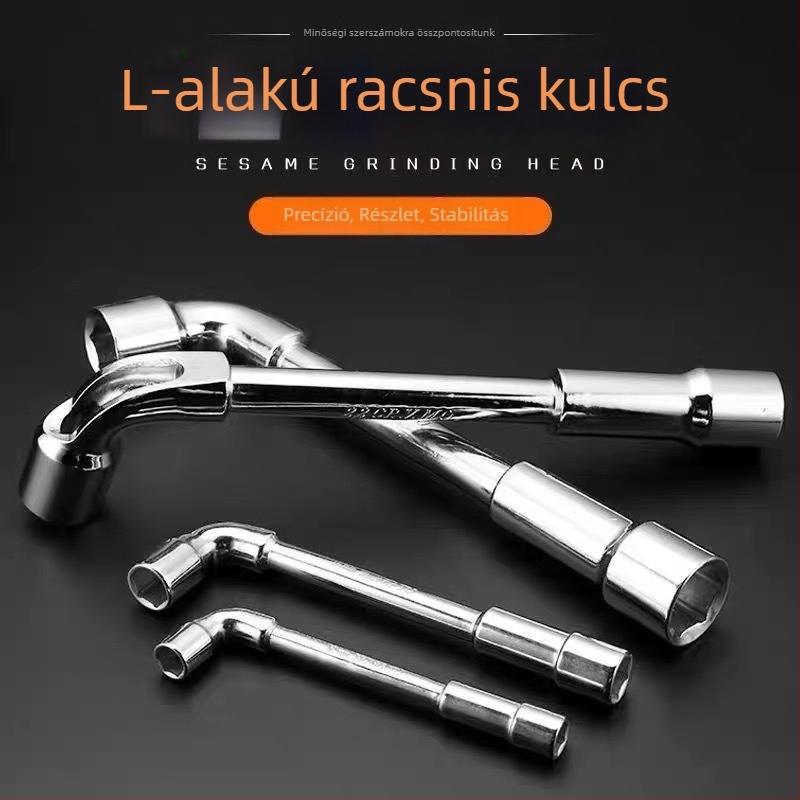 L alakú dugókulcs, 6–19 mm hex, magas széntartalmú acél, elektroplattolt felület