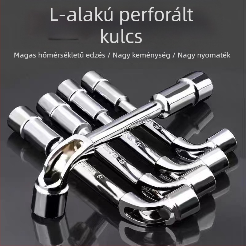 L alakú dugókulcs, 6–19 mm hex, magas széntartalmú acél, elektroplattolt felület