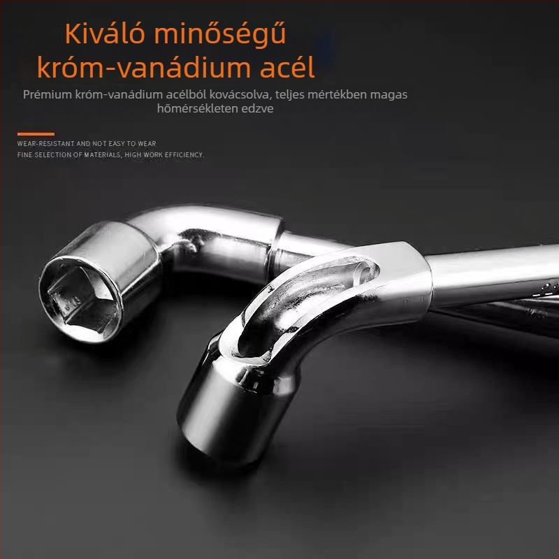 L alakú dugókulcs, 6–19 mm hex, magas széntartalmú acél, elektroplattolt felület